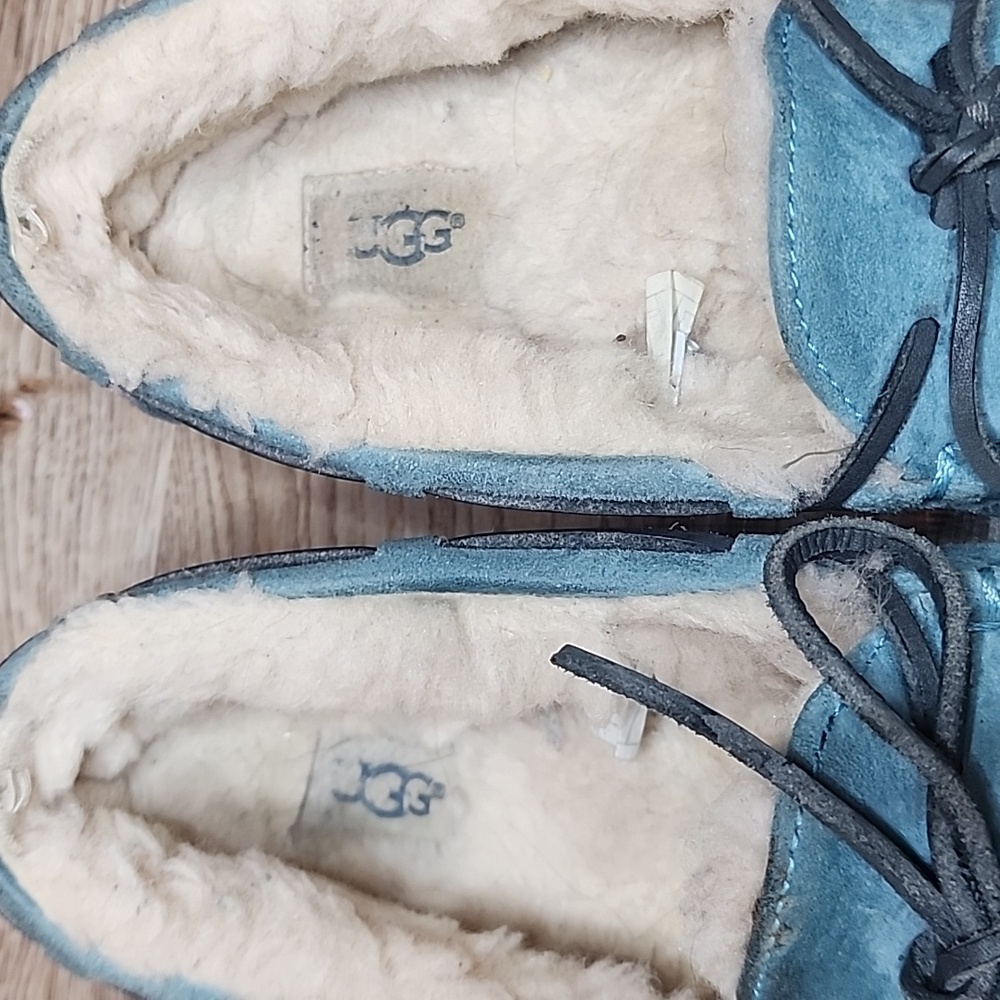 Ugg Dakota Atlantic Slippers Australia Womens Loafer  Aqua Teal Moccasin - Picture 8 of 16
